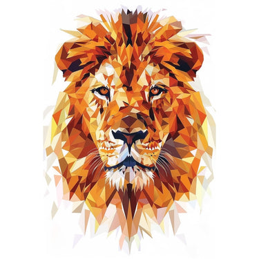 Geometric Lion Canvas